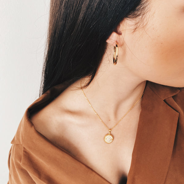 Glittering Evil Eye Medallion