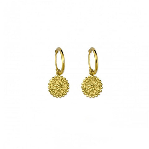 Huggie with Sunflower Dangle