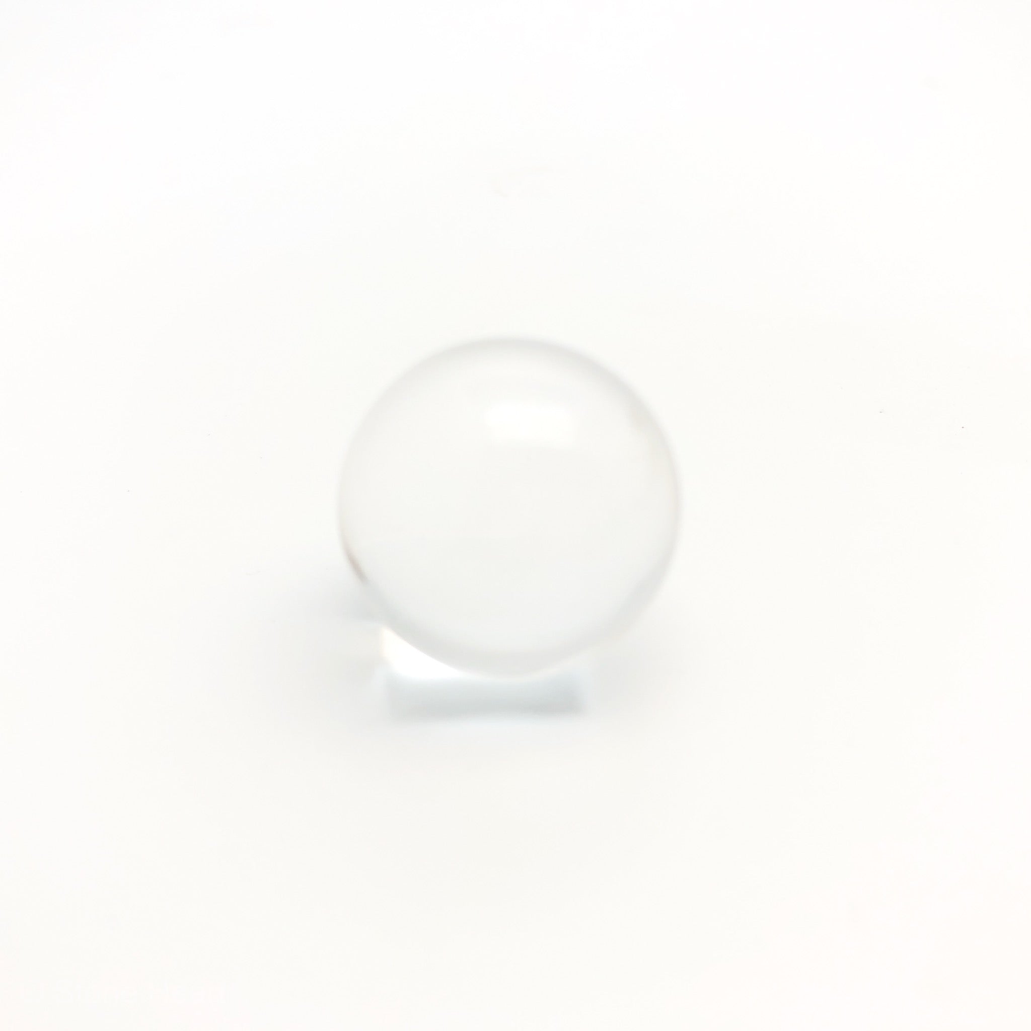 Clear Crystal Quartz Gem Ball - Stone Heart 