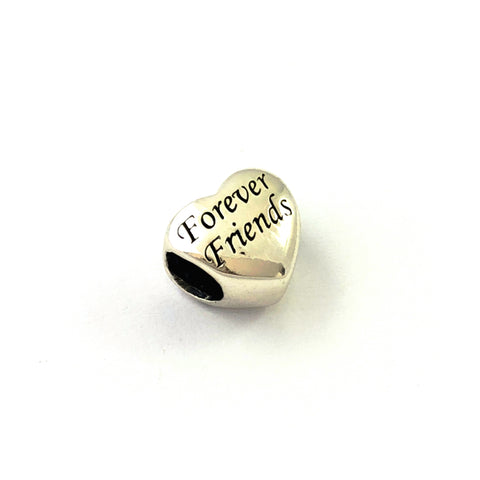 Forever Friends Rounded Heart Charm Bead - Stone Heart 