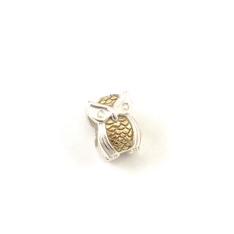 Owl Charm Bead - Stone Heart 