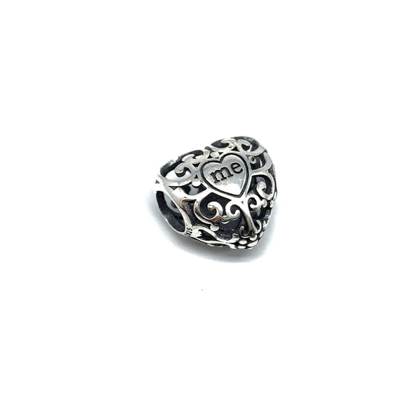 You and Me Heart Charm Bead - Stone Heart 