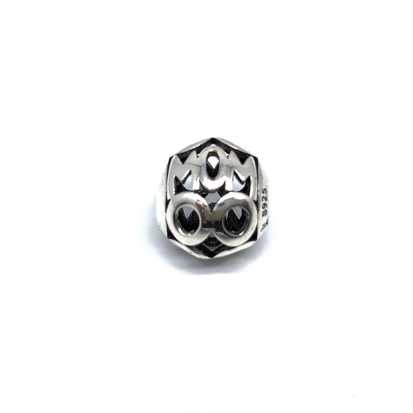 MOM in Openwork Charm Bead - Stone Heart 