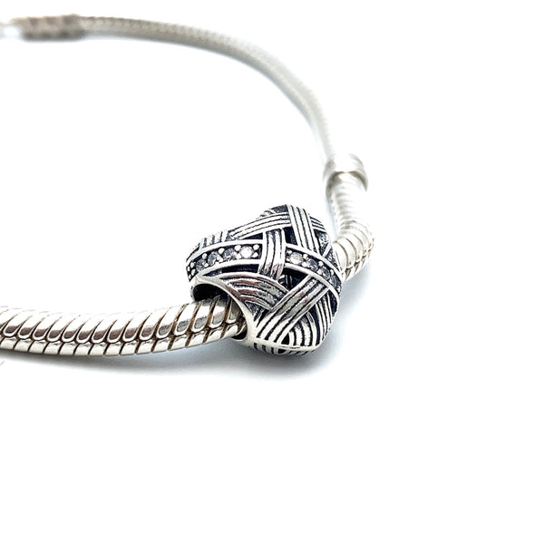 Healing Heart Charm Bead - Stone Heart 