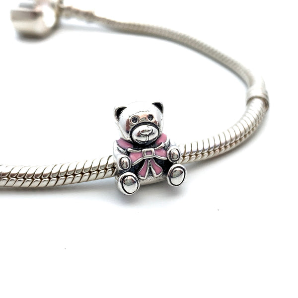 Maia Bear Charm Bead - Stone Heart 