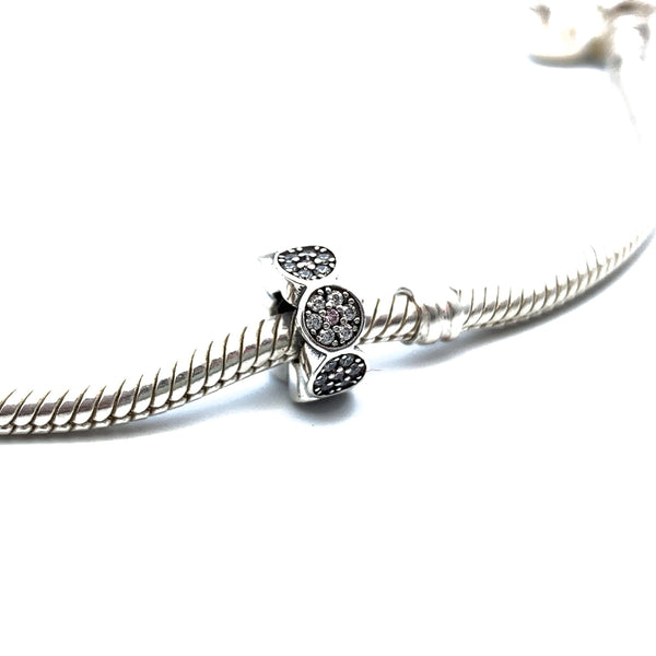 Floral Glamour Spacer - Stone Heart 