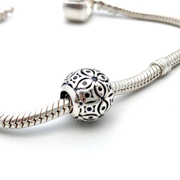 Lucky Clover Charm Bead - Stone Heart 