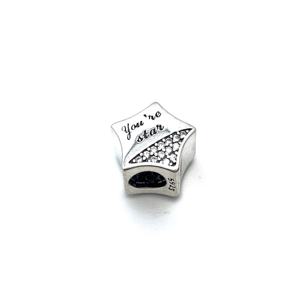 You're a Star Charm Bead - Stone Heart 