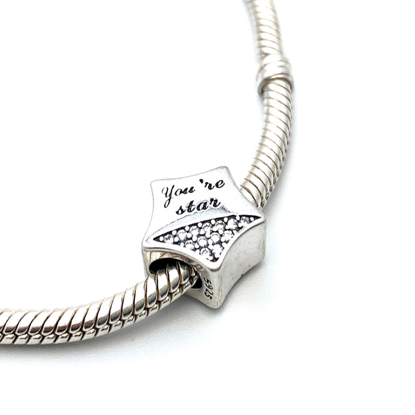 You're a Star Charm Bead - Stone Heart 
