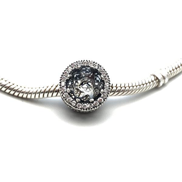 Floating Hearts Charm Bead - Stone Heart 