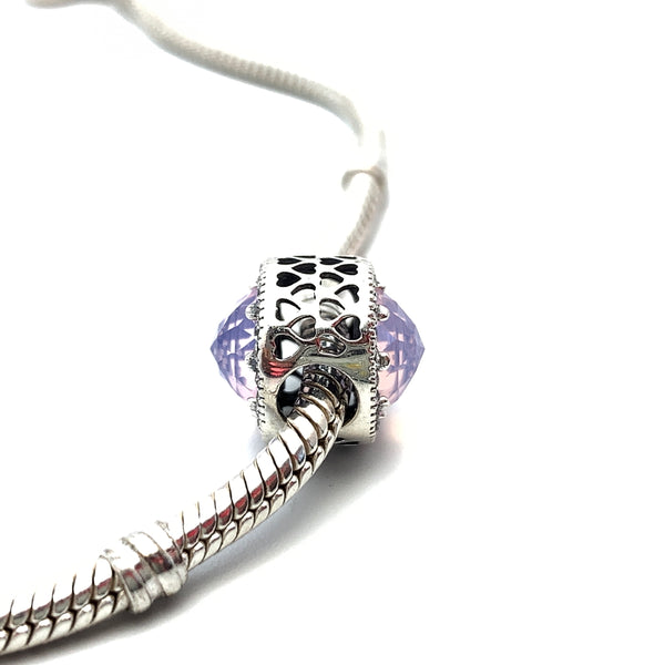 Floating Hearts Charm Bead - Stone Heart 