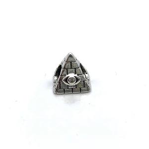 Pyramid With Evil Eye Charm Bead - Stone Heart 