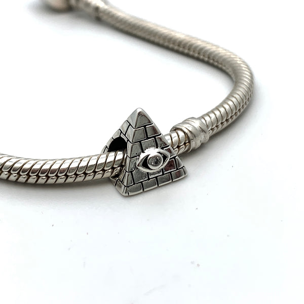 Pyramid With Evil Eye Charm Bead - Stone Heart 