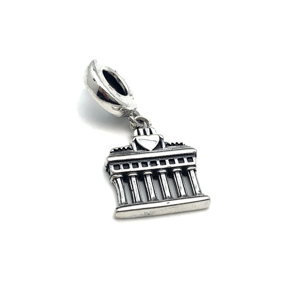 Brandenburg Gate Dangling Charm Bead - Stone Heart 