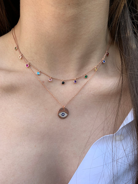 Colourful Shaker Necklace - Round