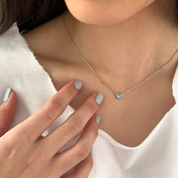 Necklace with Solitaire Stone