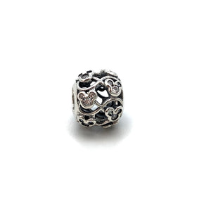 Dazzling Mickey Forever Charm Bead - Stone Heart 