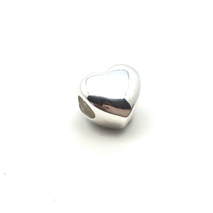 Plain Heart Charm Bead - Stone Heart 