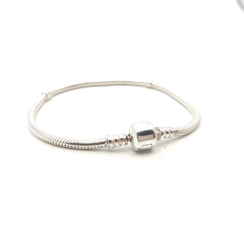 Charm Bracelet with Barrel Clasp - Stone Heart 