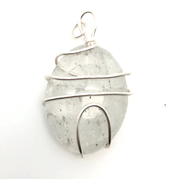 Wired Crystal Pendant - Stone Heart 