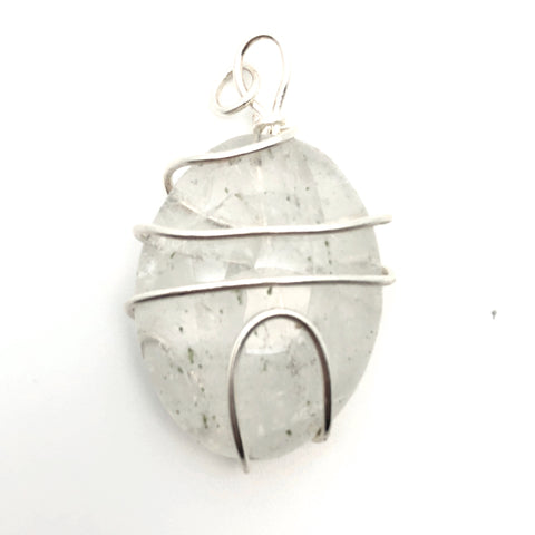 Wired Crystal Pendant - Stone Heart 