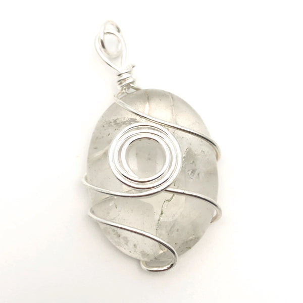 Wired Crystal Pendant - Stone Heart 