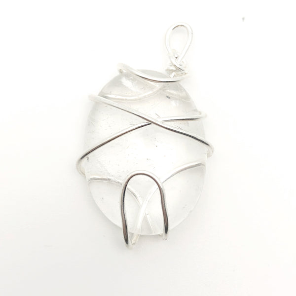 Wired Crystal Pendant - Stone Heart 