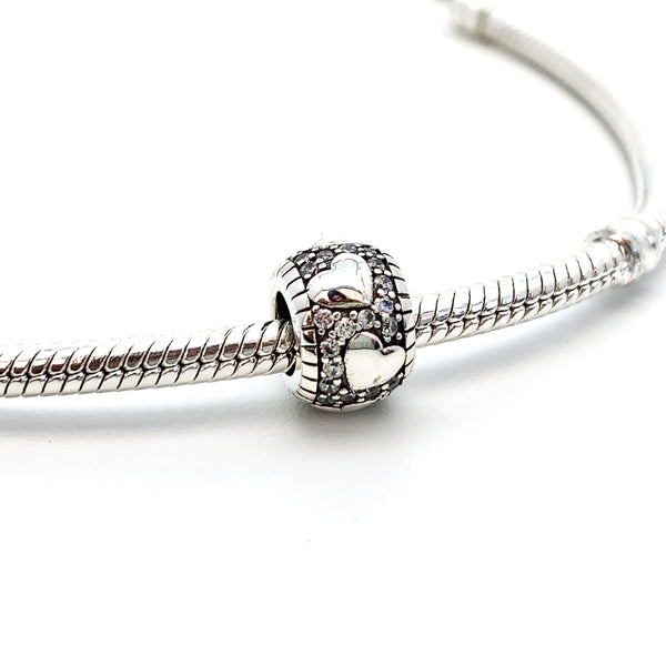 Hearts Aglow Charm Bead - Stone Heart 