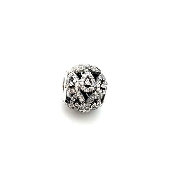 Shimmering Rain Drops Charm Bead - Stone Heart 