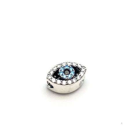 Crystal Evil Eye Charm Bead - Stone Heart 