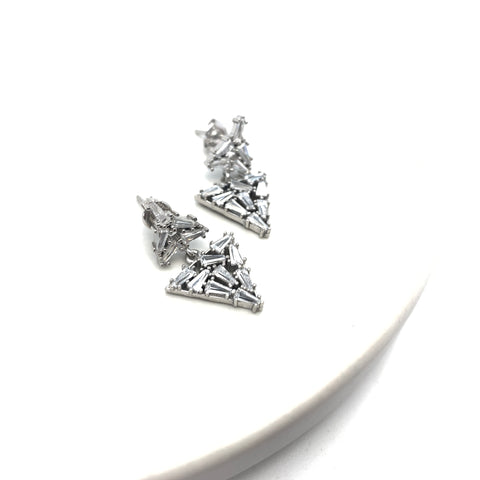Ice Triangles Earrings - Stone Heart 
