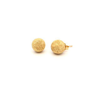 Stardust Gold (Large) Studs - Stone Heart 