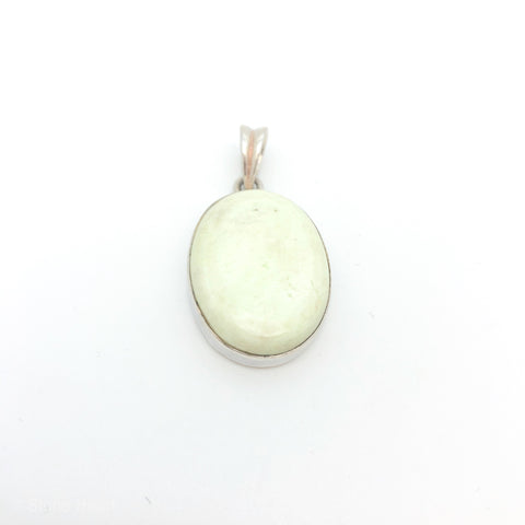 Lemon Chrysoprase Oval Pendant - Stone Heart 