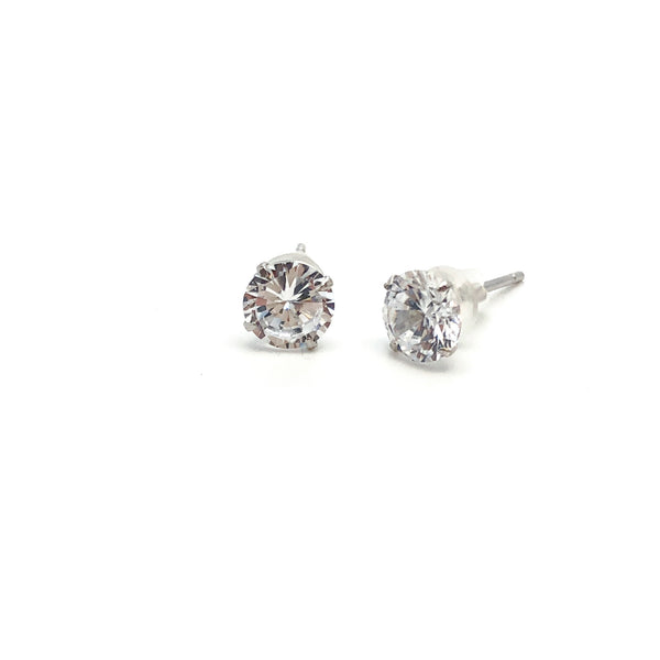 CZ Studs - Stone Heart 