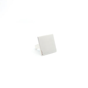 Solid Square Ring - Stone Heart 