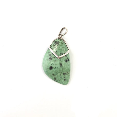Dalmatian Stone Pendant - Stone Heart 