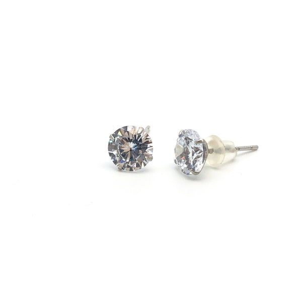 CZ Studs - Stone Heart 