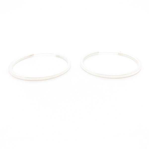 Hoop Earrings - Square XLarge - Stone Heart 