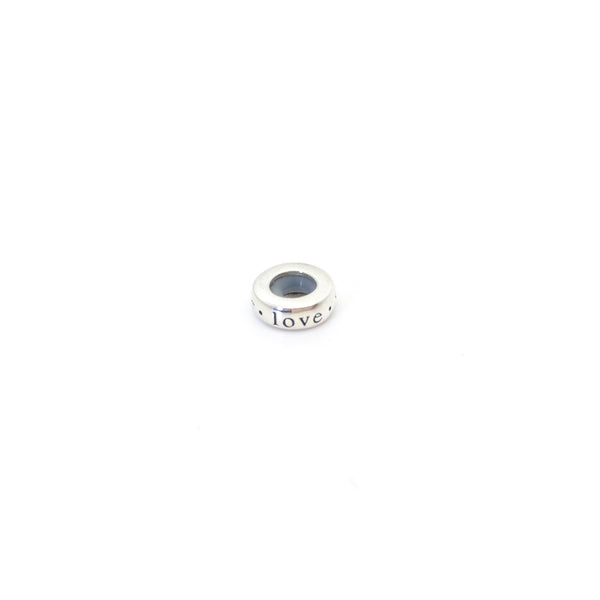 Love You Forever Spacer Charm Bead - Stone Heart 