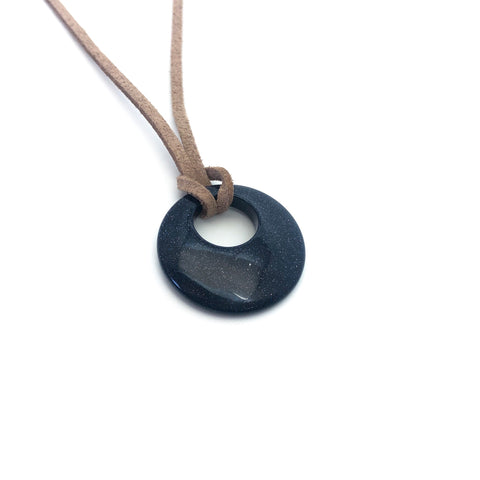 Agogo Gemstone Pendant - Small - Flat Back - Stone Heart 
