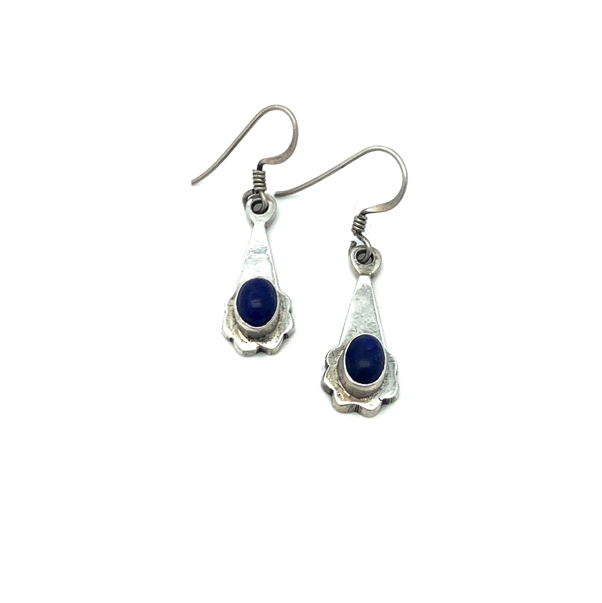 Lapis Lazuli & Silver Earrings - Stone Heart 