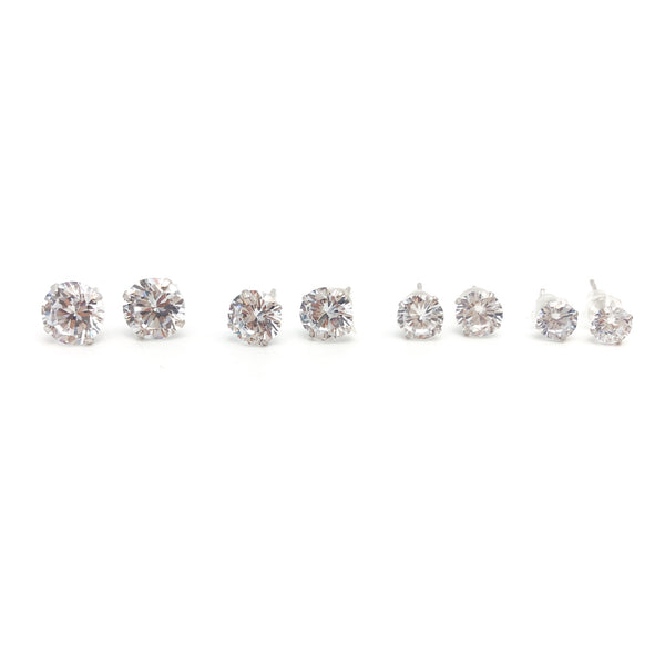 CZ Studs - Stone Heart 
