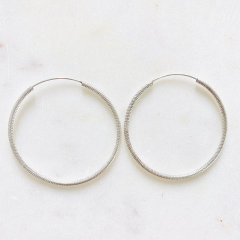 Hoop Earrings - Textured XLarge