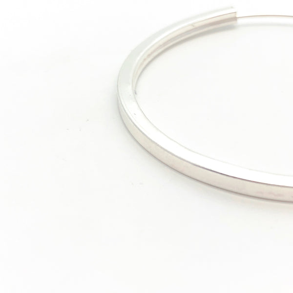 Hoop Earrings - Square XLarge - Stone Heart 