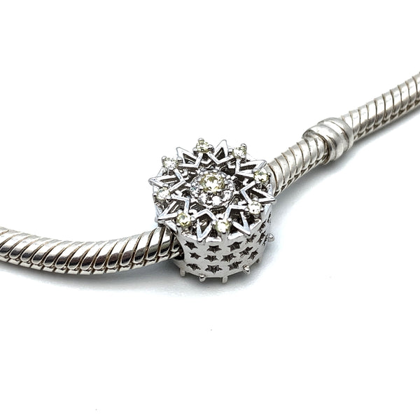 Sunlit Radiance Charm Bead - Stone Heart 