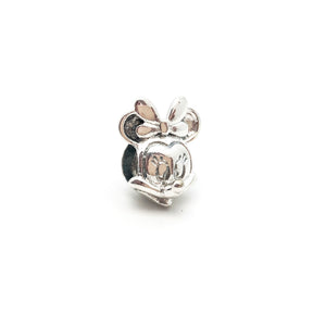 Minnie Mouse Charm Bead - Stone Heart 