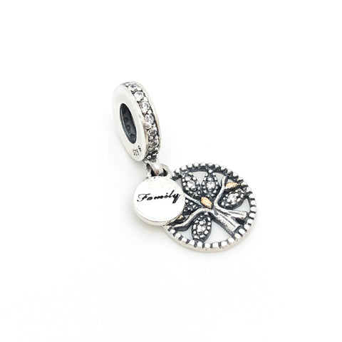 Family Tree of Life Dangling Charm - Stone Heart 