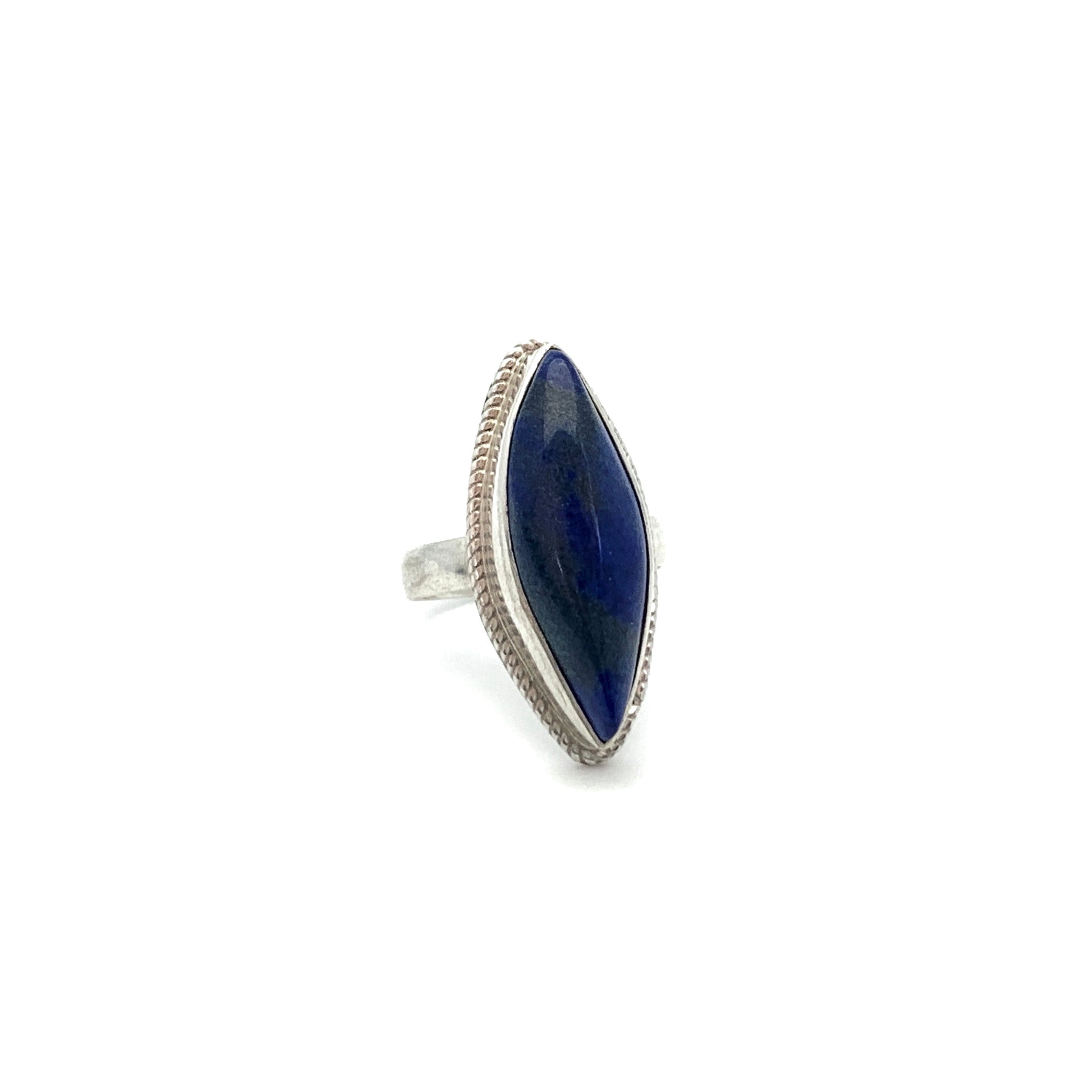 Lapis Lazuli Marquise Cabochon Ring - Stone Heart 