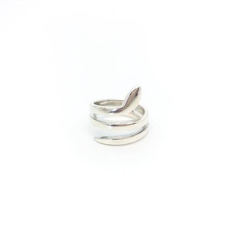 Coiled Snake Ring - Stone Heart 