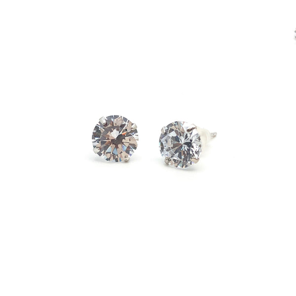 CZ Studs - Stone Heart 